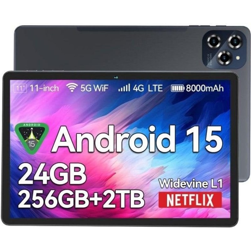 Tablette KINGRID W90 4G 11" 24 Go 256 Go Gris