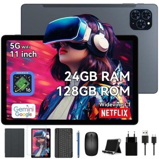 Tablette KINGRID T90 Wi-Fi 11" 8 Go 128 Go Gris