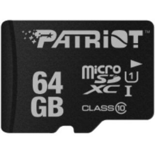 Carte mémoire Patriot PSF64GMDC10 64 Go MicroSDXC UHS-I Classe 10 80MB/s