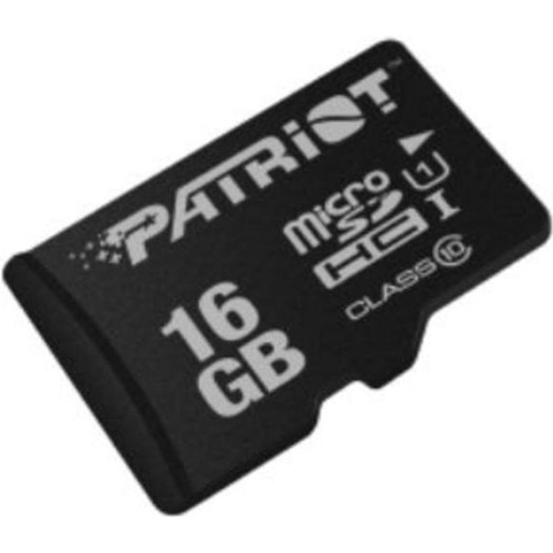 Carte MicroSD Patriot PSF16GMDC10 16 Go UHS-I Classe 10 80MB/s Noir