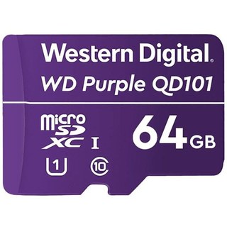 Carte MicroSDXC Western Digital WD Purple SC QD101 64 Go Classe 10 U1 Vitesse élevée