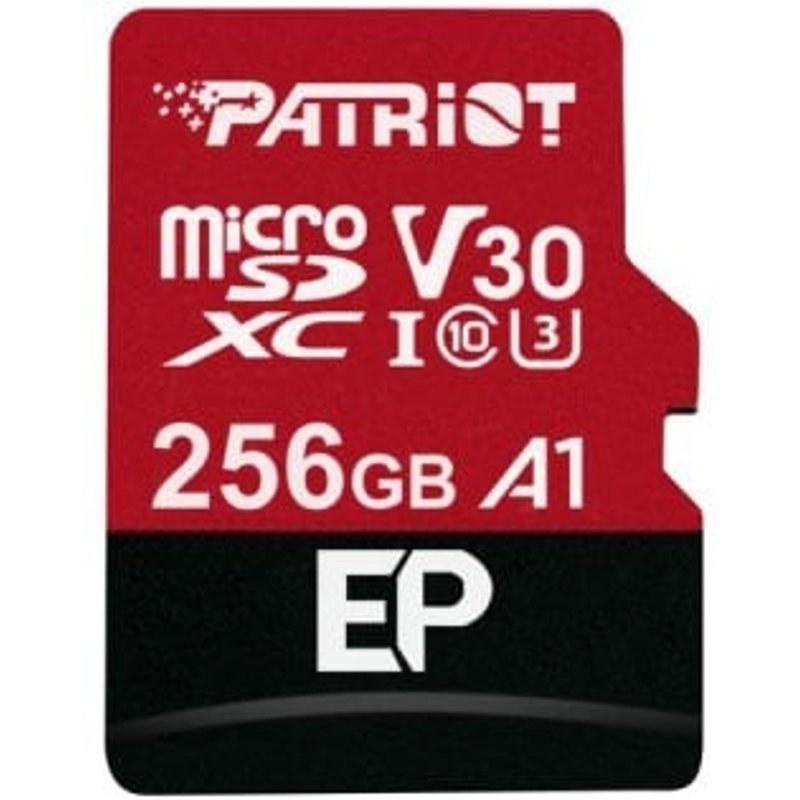 Carte microSDXC Patriot PEF256GEP31MCX 256 Go Classe 10 U3 V30 100MB/s