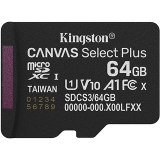 Carte microSD Kingston SDCS3/64GBSP 64 Go UHS-I A1 V10 résistant