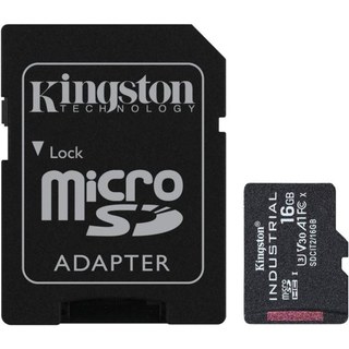 Carte microSD Kingston Industrial 16 Go UHS-I U3 V30 Températures extrêmes