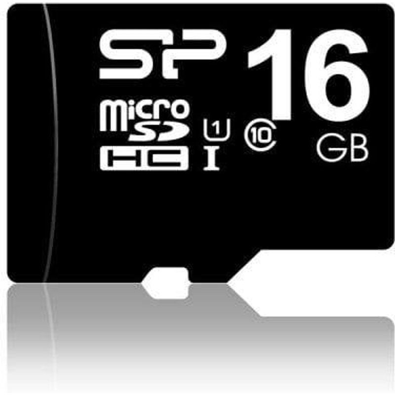Silicon-Power Carte MicroSDHC Silicon Power SP016GBSTH010V10SP 16 Go Classe 10 UHS-I 40MB/s Noire