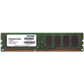 Mémoire RAM Patriot Signature Line PSD38G16002 8 Go 1X8GB DDR3 1600 MHz CL11 Unbuffered DIMM