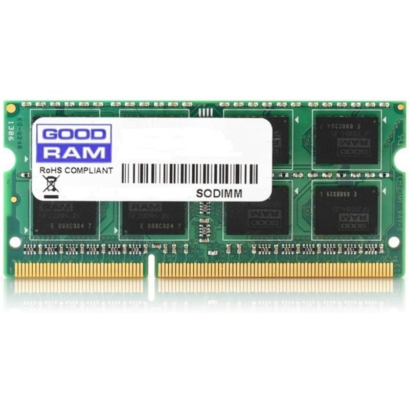 Mémoire RAM Goodram 8 Go PC3-12800 1X8GB DDR3 1600 MHz SO-DIMM 204-pin
