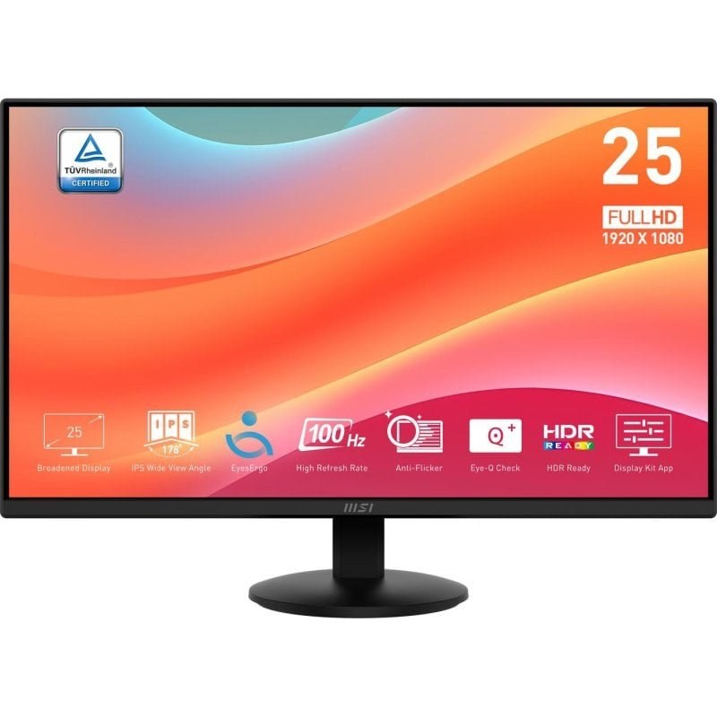 Moniteur MSI Pro MP252L 24,5" FullHD 100 Hz IPS 4 ms HDR