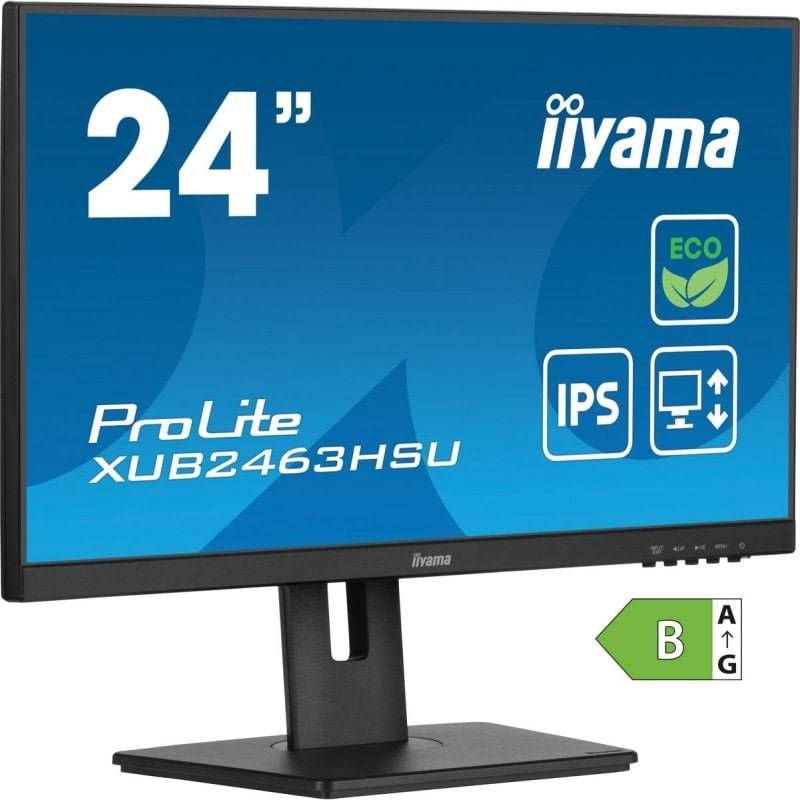Moniteur iiyama ProLite XUB2463HSU-B1 23,8" FullHD 100 Hz IPS 3MS Haut-Parleurs USB Hub