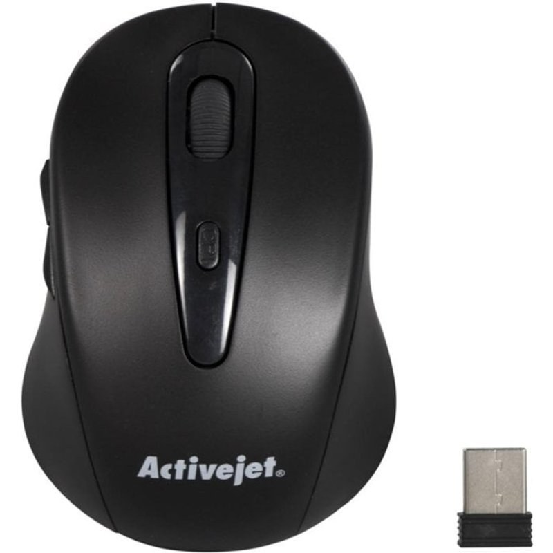 Souris Activejet AMY-213 Sans Fil Ambidextre 1600 DPI Noir 6 Boutons
