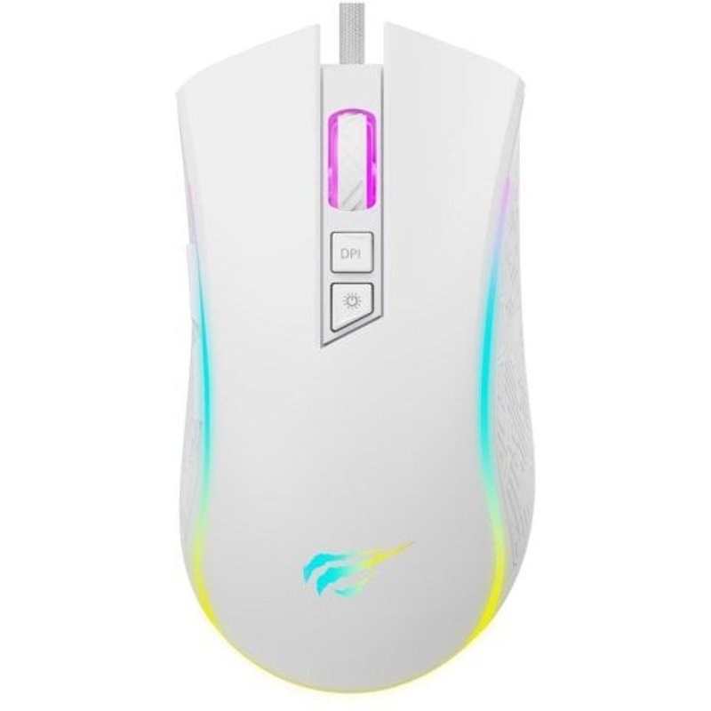 Souris Havit MS1034 USB 4800 DPI Blanche 7 Boutons Programmables Gaming