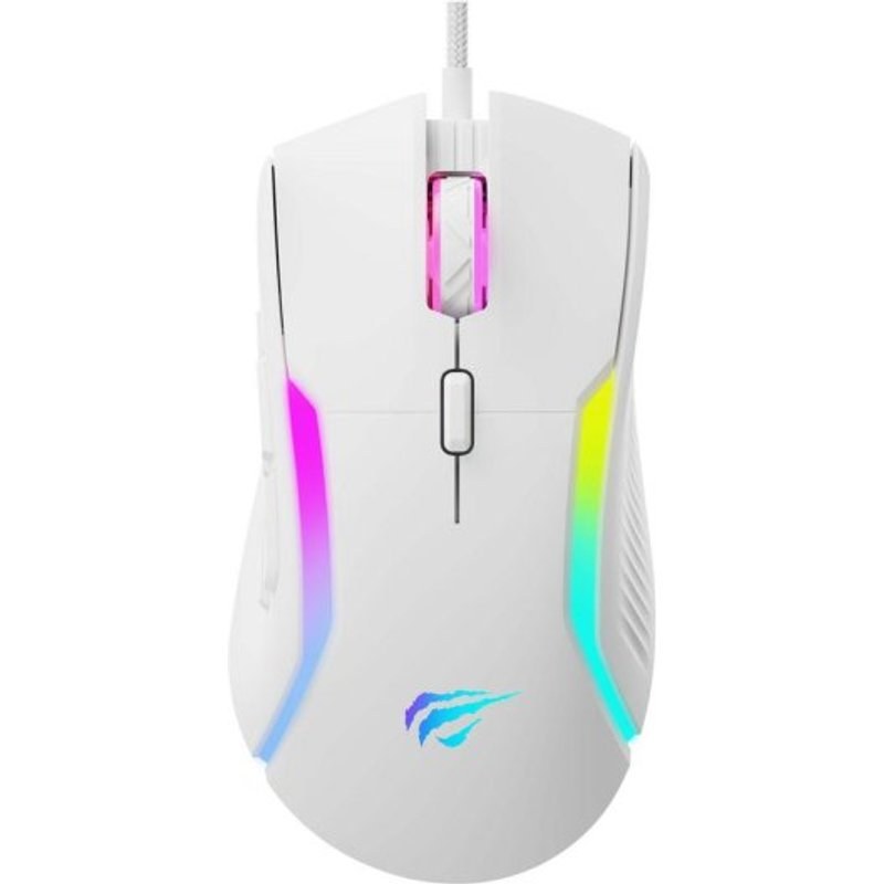 Souris Havit MS1033 USB 8000 DPI Blanche 9 Boutons Programmables Gaming