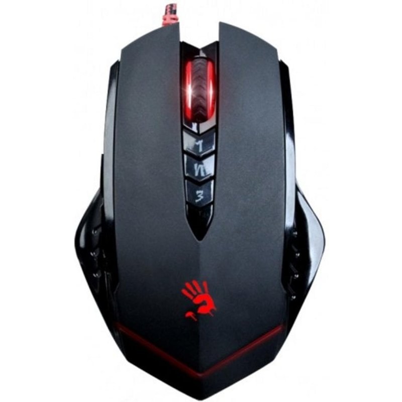 Souris A4TECH V8M Filaire USB 3200 DPI Noir Rouge 8 Boutons Mémoire intégrée