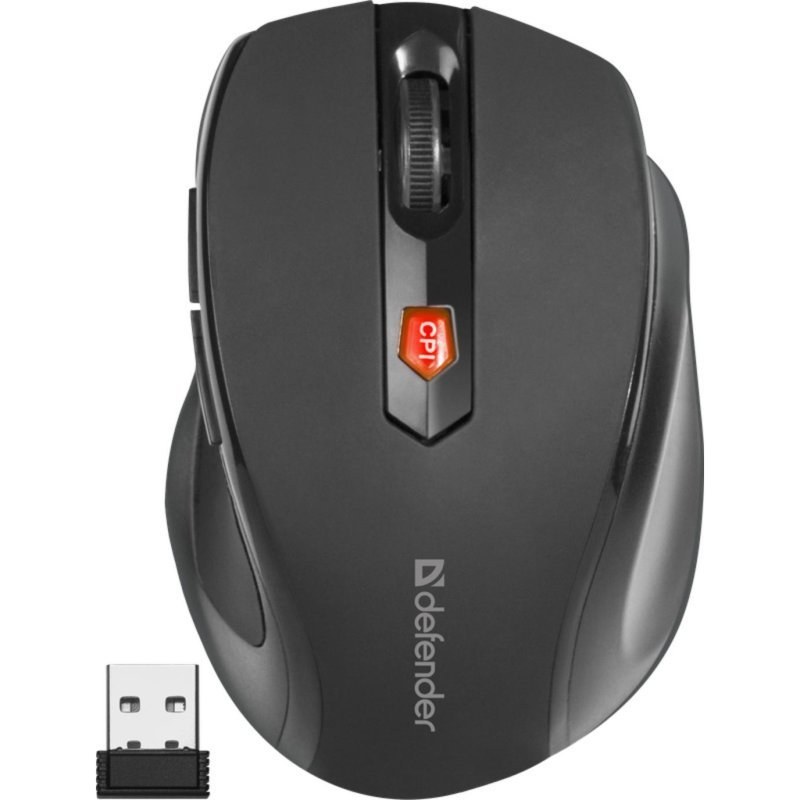 Souris Defender ULTRA MM-315 Sans Fil RF 1600DPI Noir 6 Boutons Ergonomique
