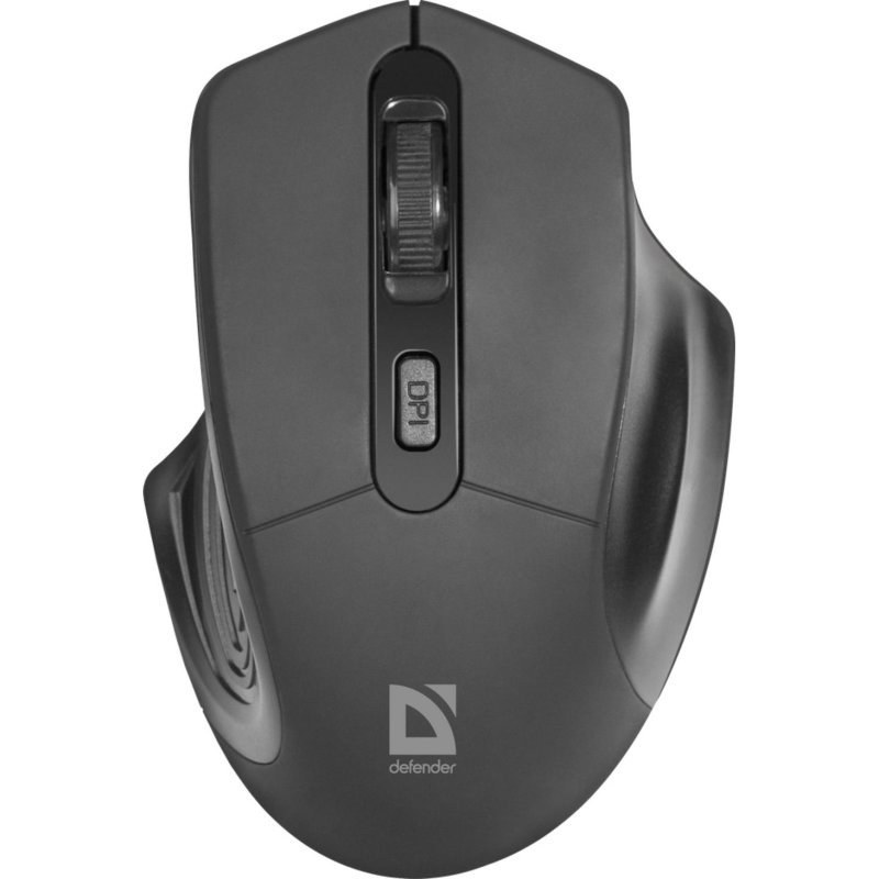 Souris Defender Datum MB-345 sans fil RF 1600DPI noire ergonomique nano récepteur