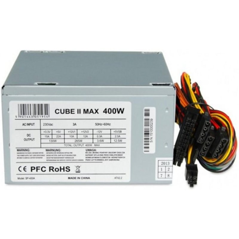 Source d'alimentation iBox 400 W Certifiée CE Cube II Refroidissement actif ATX 2.2