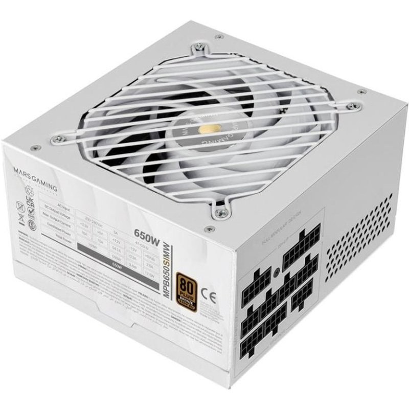 Fuente de Alimentación Mars Gaming MPB650SIM 650W 80 PLUS Bronze modulaire ventilateur silence