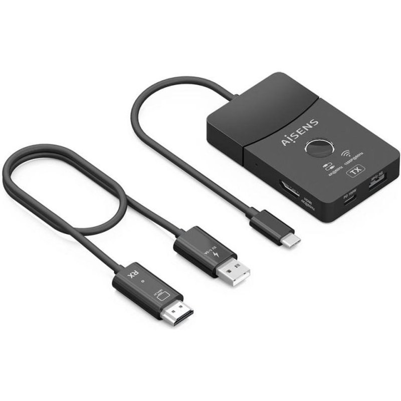 Station d'accueil Aisens ASWL-H2KDC30M05-BK USB-C HDMI Inalámbrico 4K PD 100W