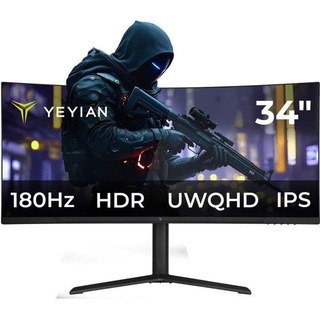Écran PC Yeyian Elysium 34" UltraWide QHD 180 Hz IPS Courbé RGB 1MS