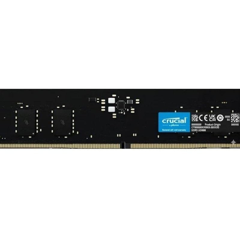 Memoria RAM Crucial 32G CT32G56C46U5 1X32GB DDR5 5600 MHz CL46 AMD EXPO Intel XMP ECC Noir