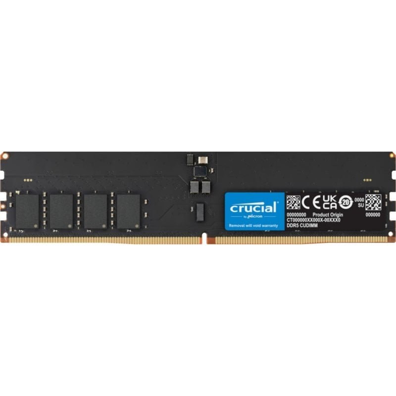 Mémoire RAM Crucial CT32G64C52CU5 32 Go 1X32GB DDR5 6400 MHz CL52 DIMM Noir