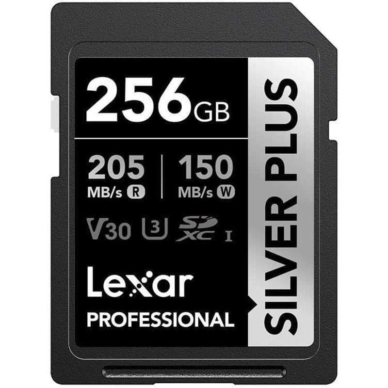Carte SD Lexar Professional SILVER PLUS 256 Go SDXC UHS-I V30 205MB/s