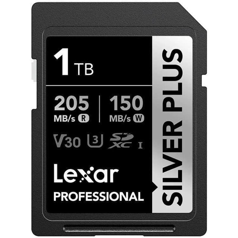 Carte mémoire Lexar Silver Plus 1 To SDXC UHS-I 205MB/s V30 résistante