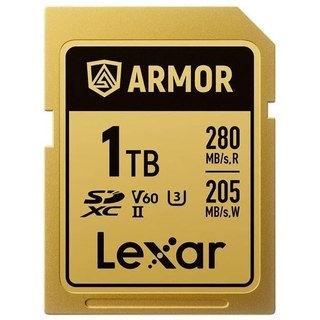 Carte SD Lexar ARMOR GOLD 1 To UHS-II V60 IP68 Acier Inoxydable