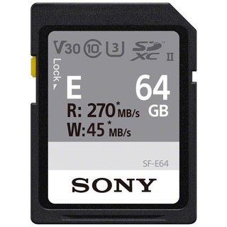 Carte SD Sony SF-E64A 64 Go SDXC UHS-II 270MO/s V30 IP57