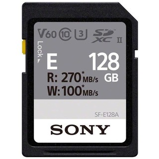 Carte SD Sony SF-E128A 128 Go Vitesse 270MO/s IP57 UHS-II V60 U3