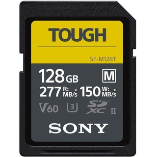 Carte SD Sony SF-M128T 128 Go UHS-II TOUGH 277 Mo/s résistante V60