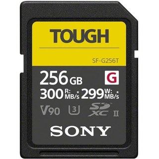 Carte SD Sony SF-G256T TOUGH 256 Go Lecture 300 Mo/s Écriture 299 Mo/s IP68