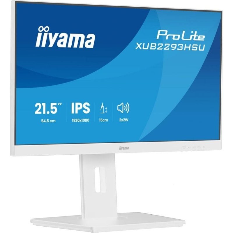 Écran PC iiyama ProLite XUB2293HSU-W7 21.5" Full HD 100 Hz IPS Blanc 1MS USB Audio