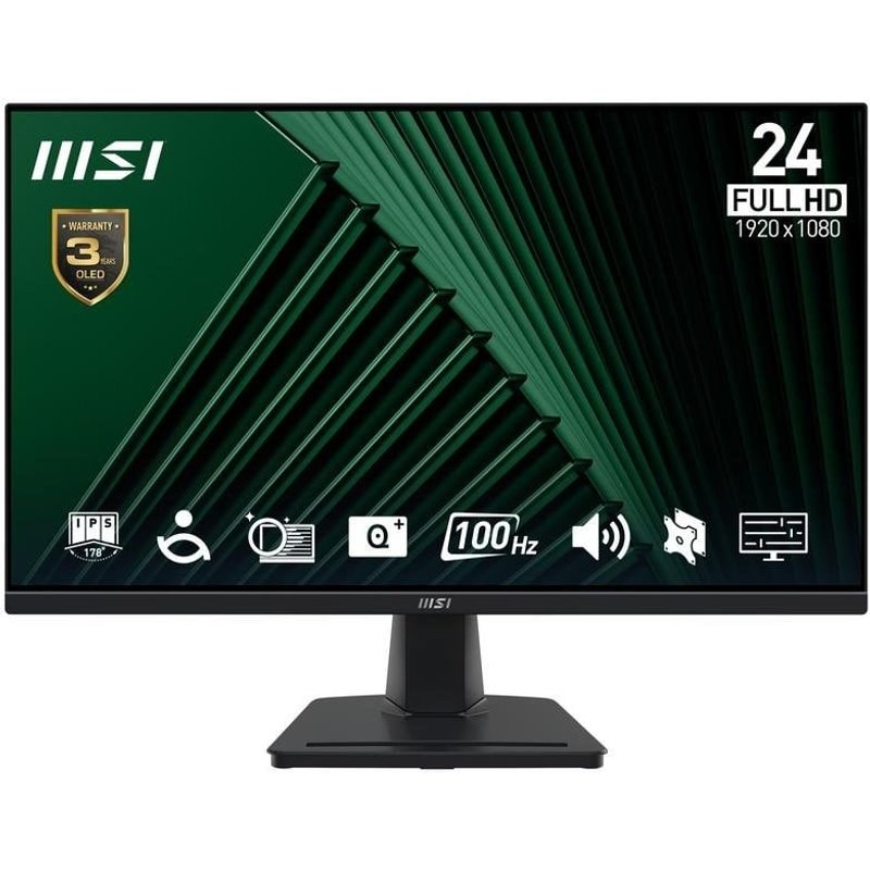 Écran PC MSI Pro MP245G 23,8" Full HD 100 Hz IPS Haut-parleurs 4MS