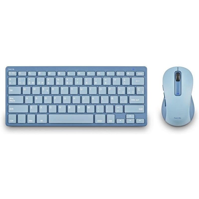 Clavier sans fil NGS FANTASY AZERTY FR Mini Bluetooth avec souris et 12 touches multimédia