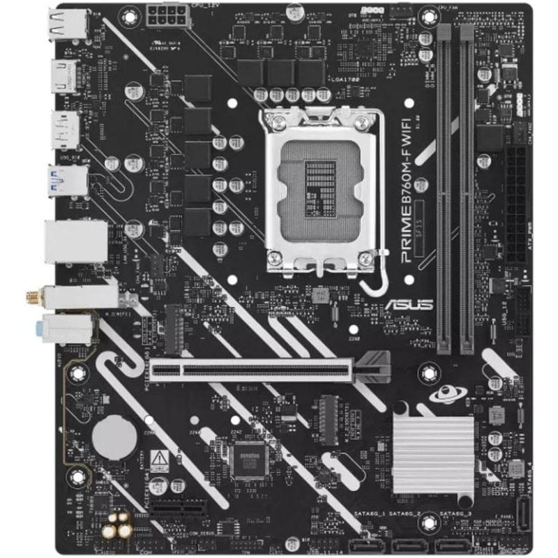 Carte mère ASUS PRIME B760M-F Wi-Fi Intel B760 LGA 1700 DDR5 Micro ATX Wi-Fi 6 2.5GBE M.2 RAID