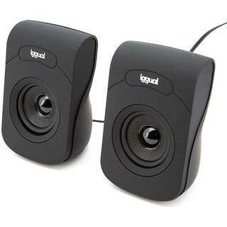Haut-parleurs iggual 2.0 filaires USB 6W avec mini-jack et contrôle de volume