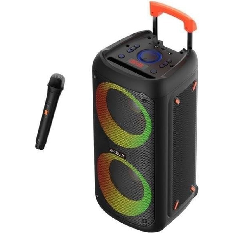 Enceintes Celly Party Inalámbricos Bluetooth 40W avec micro et LED