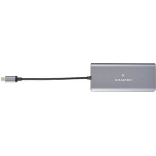 Station d'accueil Kramer KDock-2 USB-C 100 W Ethernet SD HDMI Noir Argent