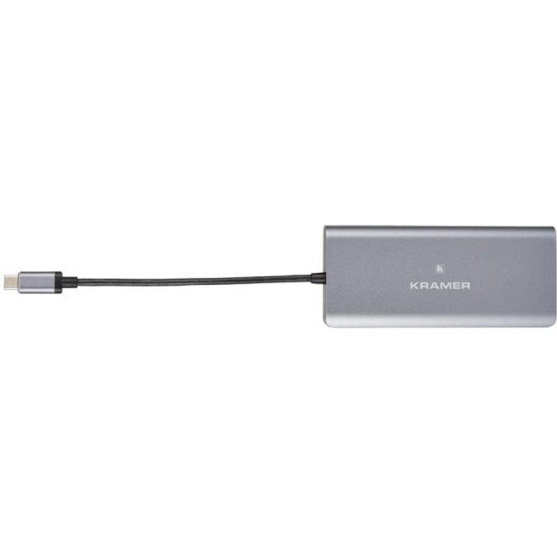 Station d'accueil Kramer KDock-2 USB-C 100 W Ethernet SD HDMI Noir Argent