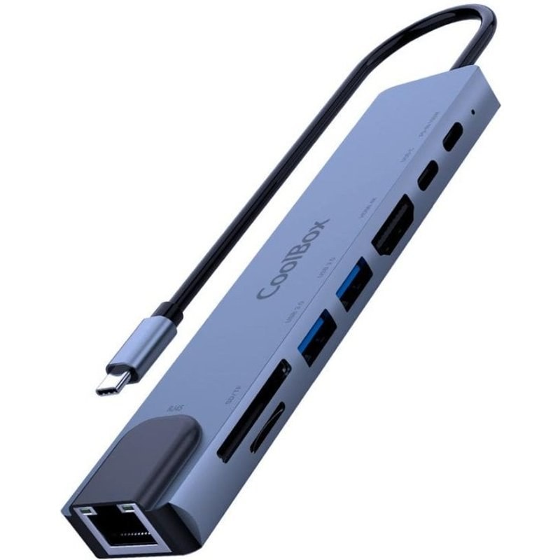 Station d'accueil CoolBox MINIDOCK C81 USB-C Aluminium HDMI 4K 2XUSB-A PD100W
