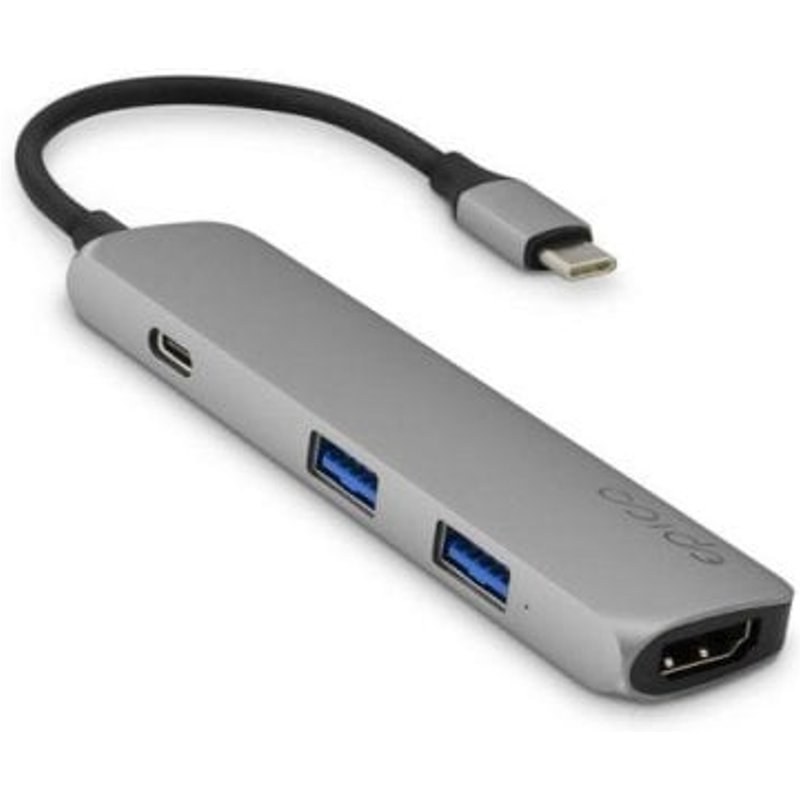 Station d'accueil Epico 9915111900012 USB-C 60 W HDMI Lecteur de cartes SD Noir Gris