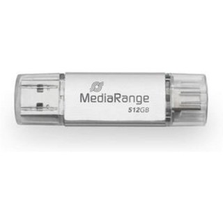 Clé USB MediaRange MR940-1 512 Go USB Type-A Type-C 400 Mo/s Argent