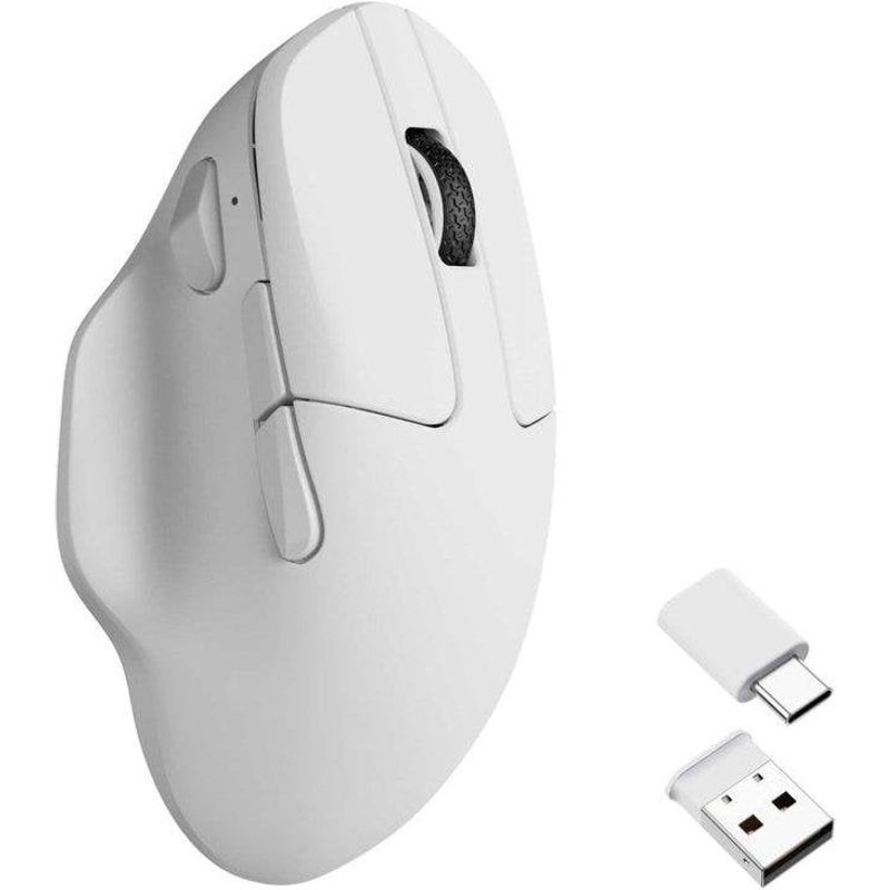Souris Keychron M7-A3 Sans Fil Filaire Bluetooth 26000 DPI Blanche Ergonomique