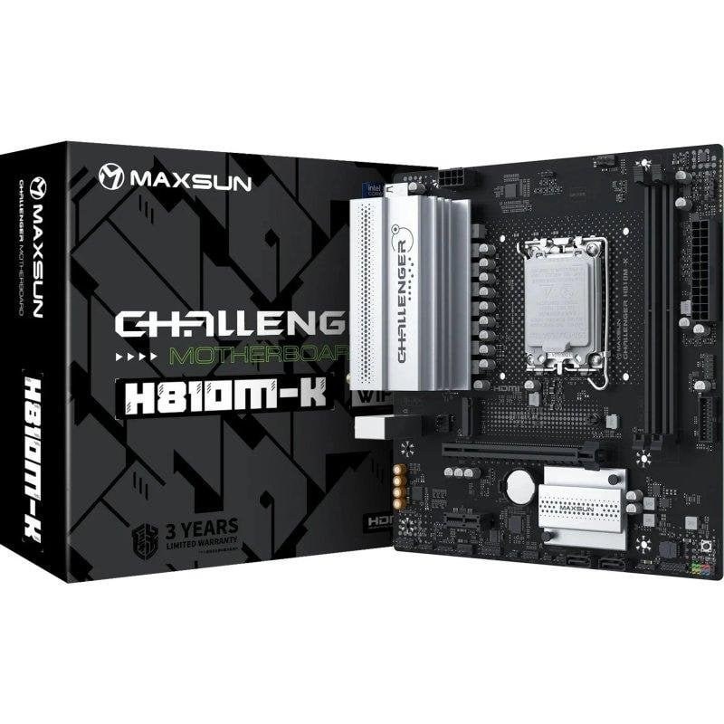 Carte mere Maxsun MS-Challenger H810M-K Wi-Fi Intel H810 LGA1851 DDR5 micro-ATX Wi-Fi 6 BT 5.2