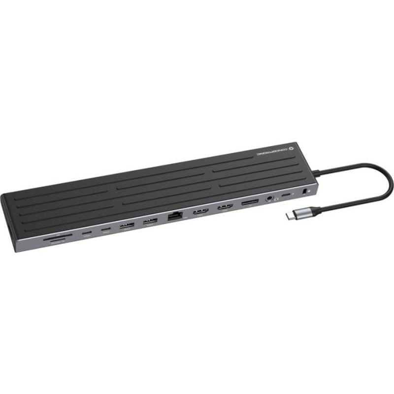 Station d'accueil Conceptronic DONN32B USB-C 100W HDMI DisplayPort Ethernet