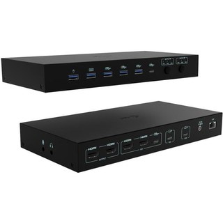 Station d'accueil I-Tec USB-C KVM Dock PRO Trois Hôtes Double Affichage 92W
