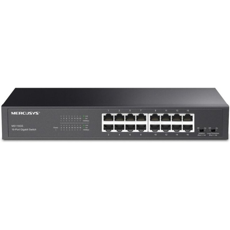Switch réseau Mercusys MS116GS 16 ports Gigabit montage en rack