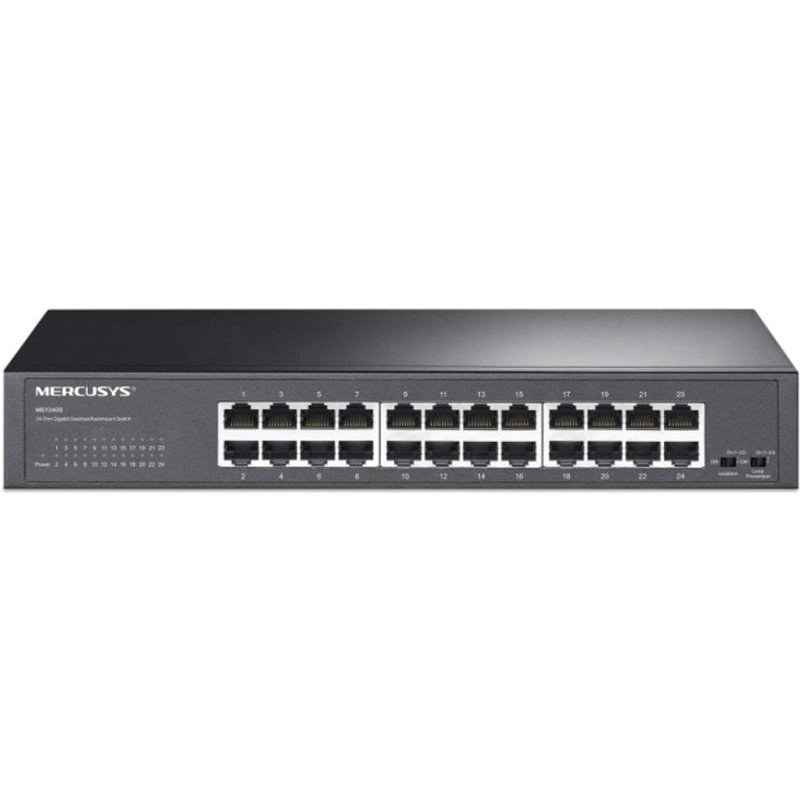 Switch Mercusys MS124GS 24 ports Gigabit Ethernet Rackable sans ventilateur