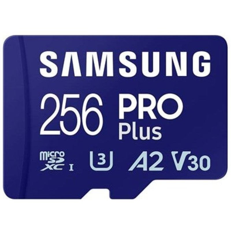 Carte MicroSDXC Samsung MB-MD256S 256 Go UHS-I V30 A2 Bleue Haute Vitesse